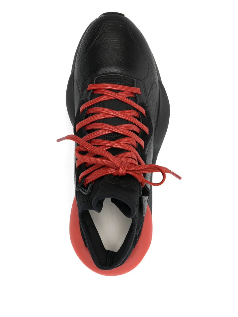 Y-3 Kaiwa Leather-Panelled Lace-Up