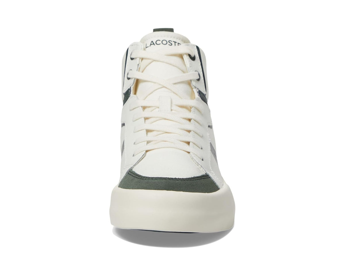Men's Lacoste L004 Mid Sneakers Off-White/Dark Green