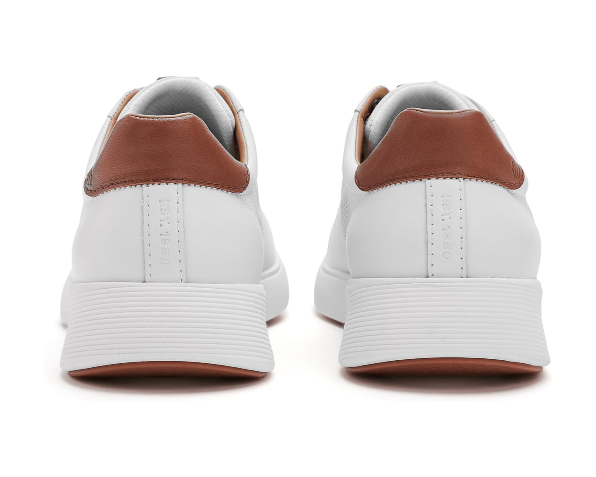 Men's Johnston & Murphy Ackerson Perfed Plain Toe White Full Grain