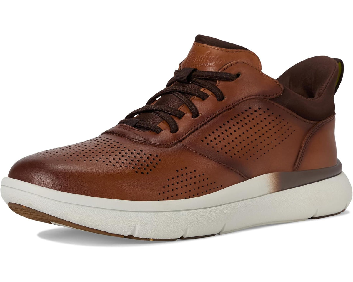 Men's Florsheim Fleet Perf Toe Elastic Lace Sneakers Cognac