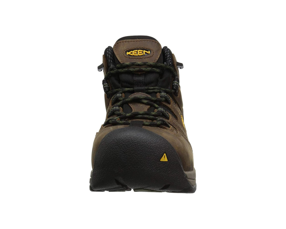Men's KEEN Utility Detroit XT Mid Steel Toe Waterproof Cascade Brown/Bronze Green