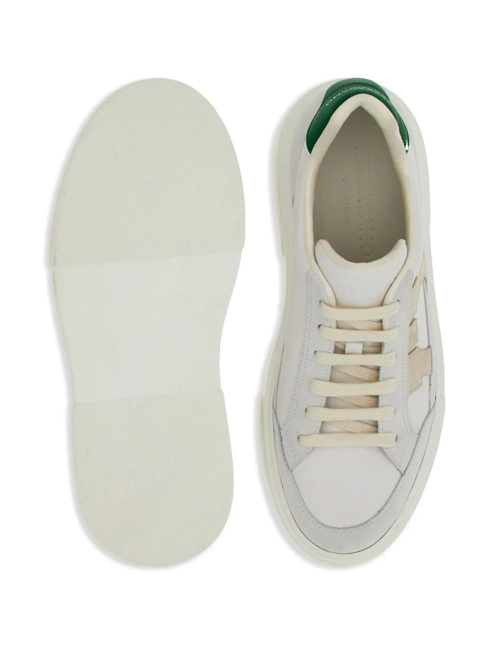 Ferragamo Gancini-Patch Calfskin Sneakers