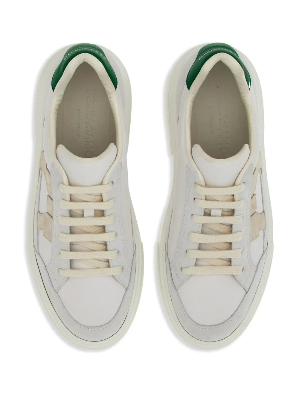 Ferragamo Gancini-Patch Calfskin Sneakers