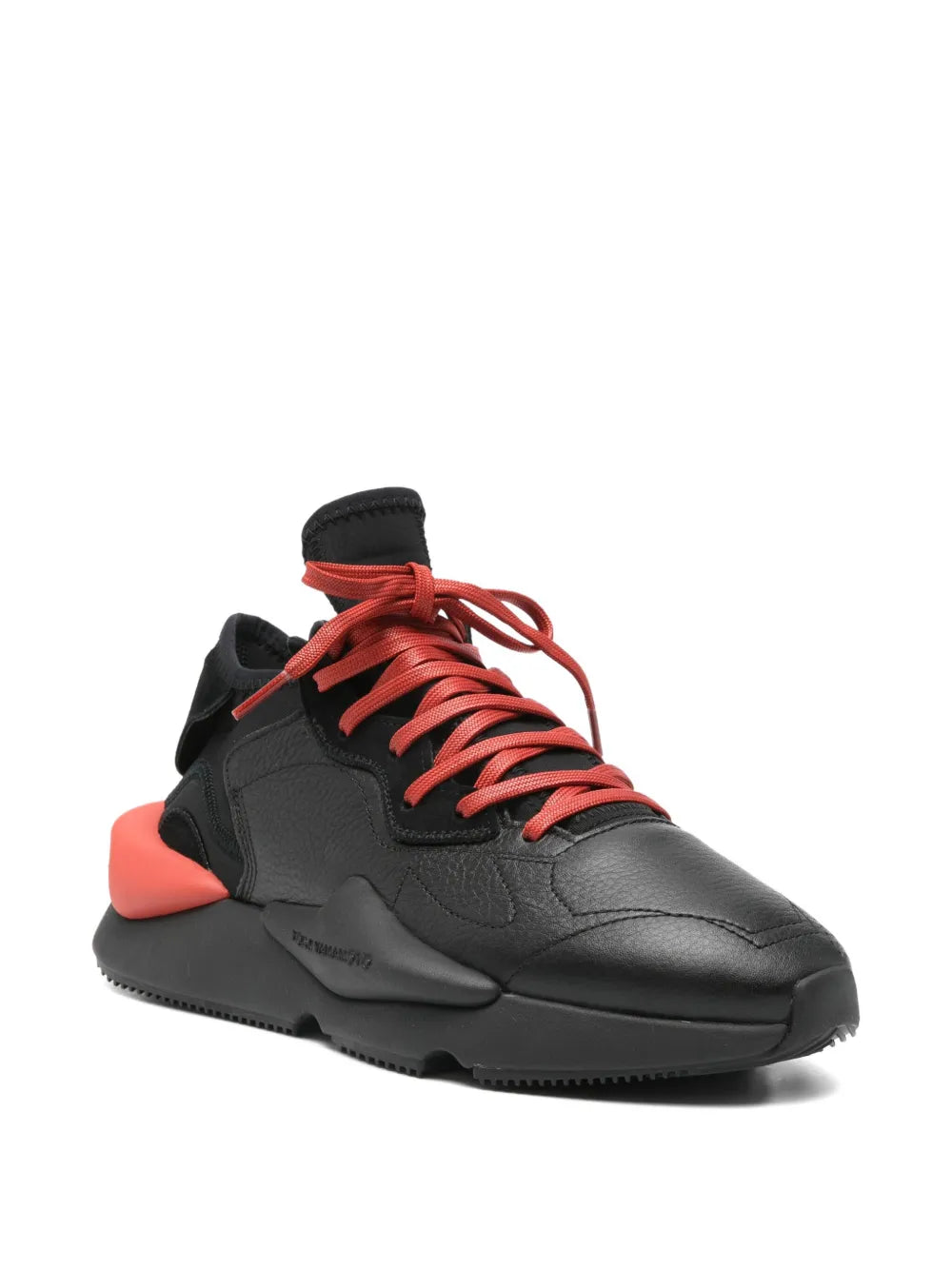 Y-3 Kaiwa Leather-Panelled Lace-Up