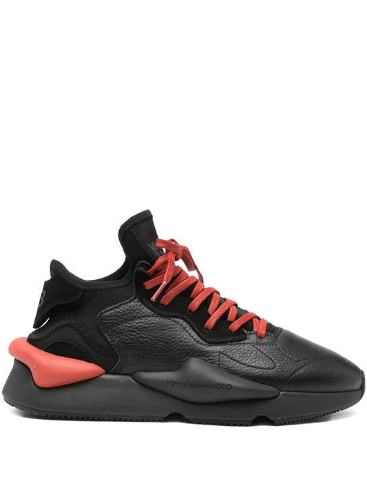 Y-3 Kaiwa Leather-Panelled Lace-Up