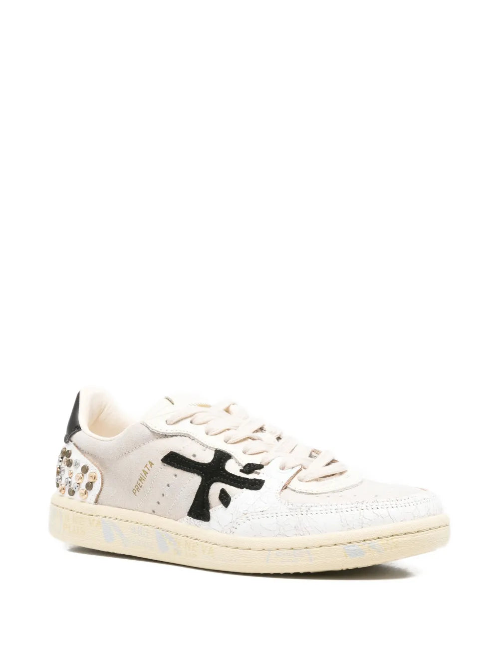 Premiata Stud-Embellished Lace-Up