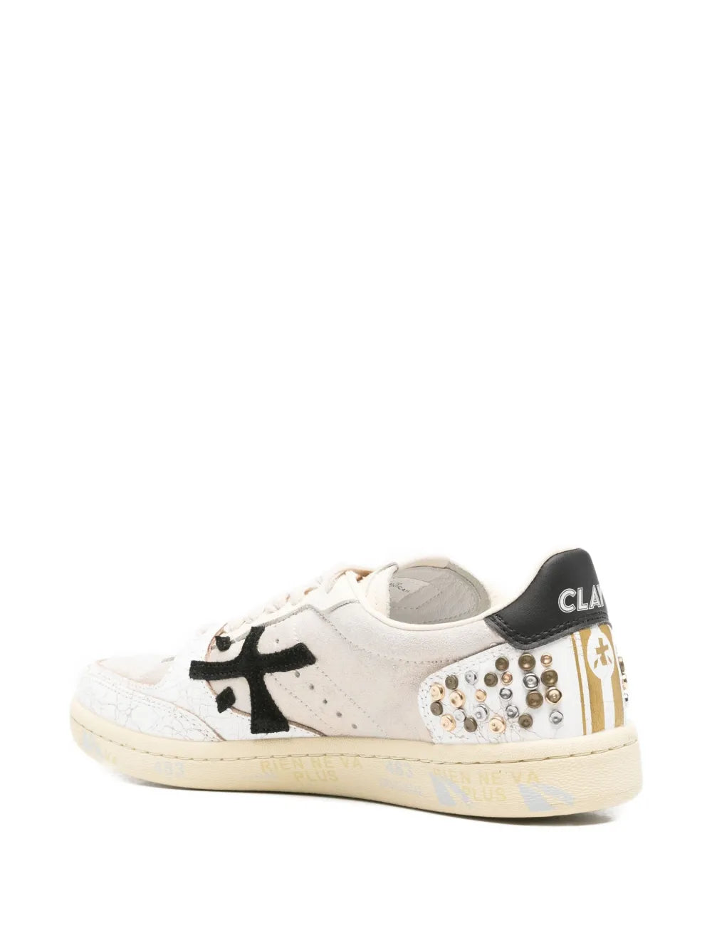 Premiata Stud-Embellished Lace-Up