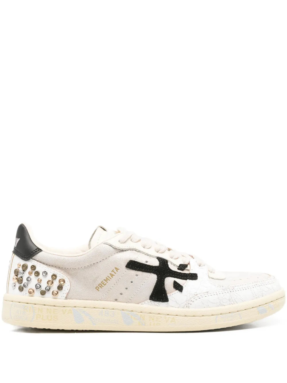 Premiata Stud-Embellished Lace-Up