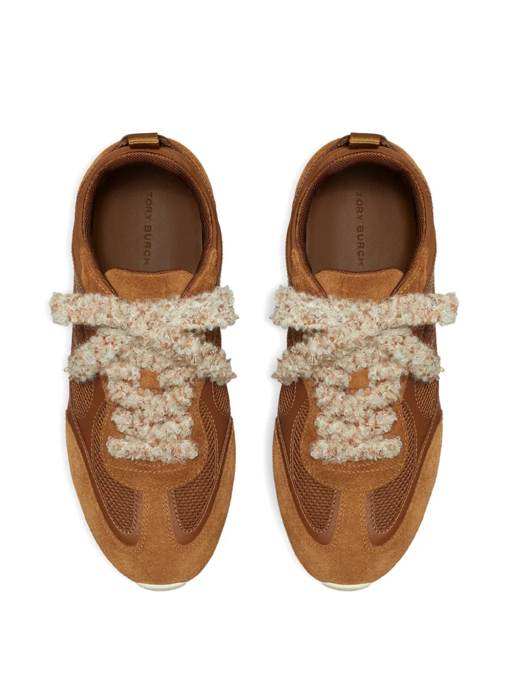 Tory Burch Leather Mesh Panel Trainers