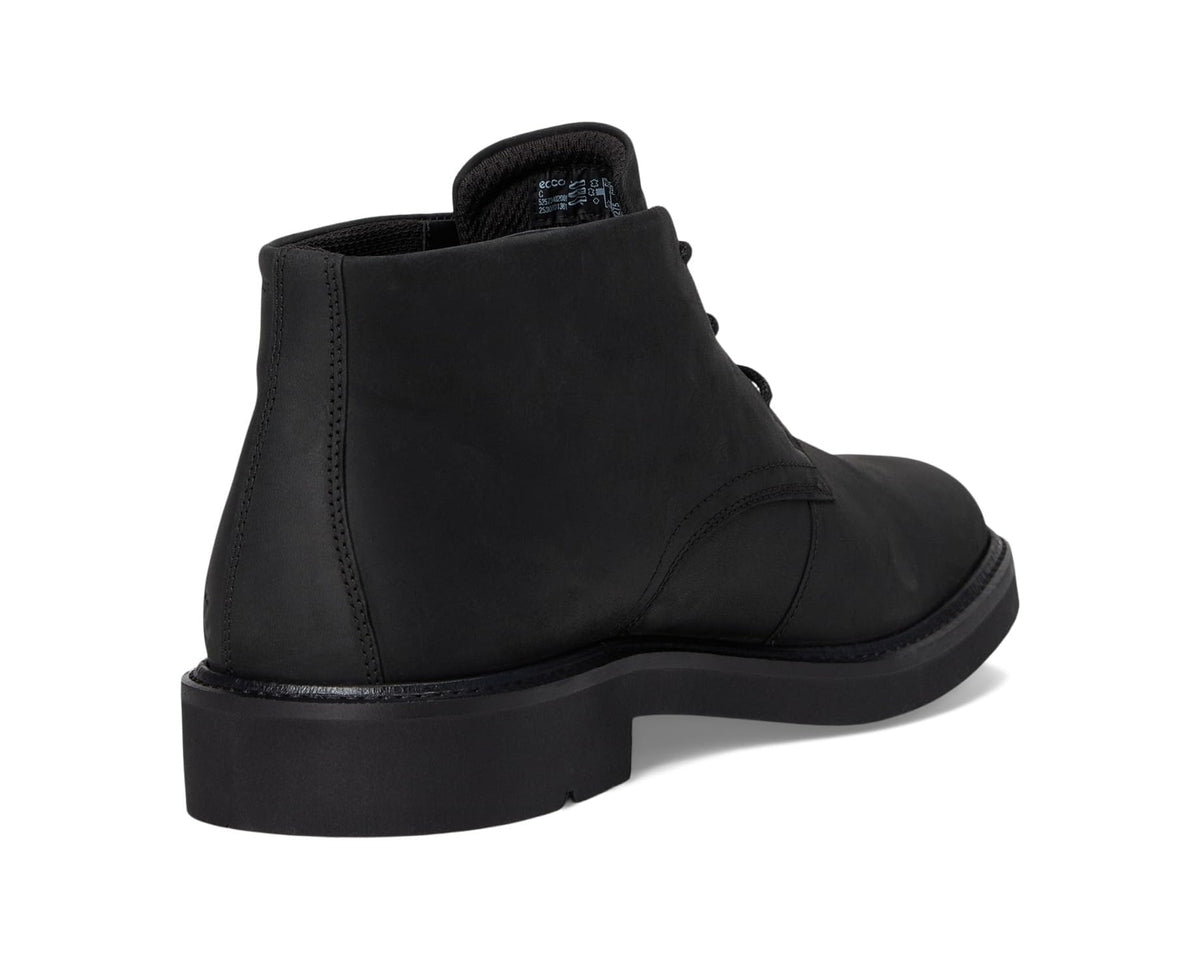Men's ECCO London Lace Up Waterproof Chukka Boots Black Nubuck