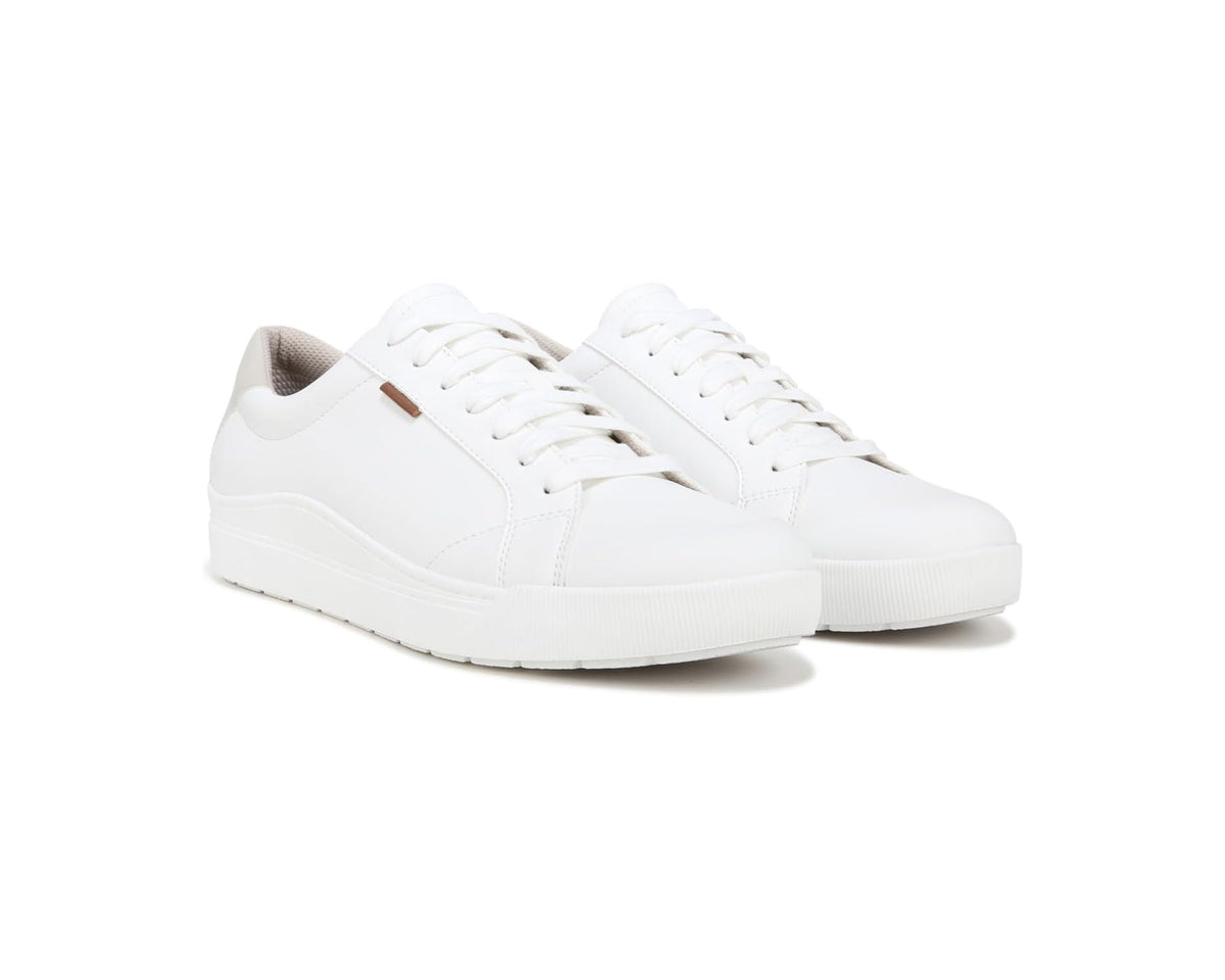 Men's Dr. Scholl's Time Off Lace Up Sneaker White Smooth