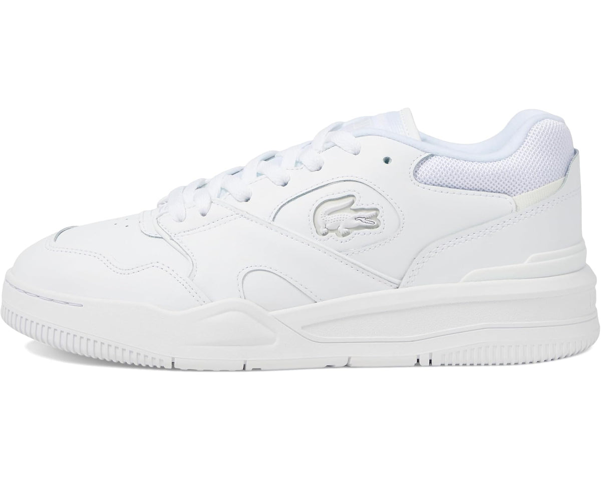 Men's Lacoste Lineshot Leather Sneakers White/White