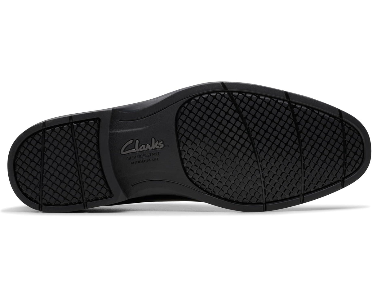 Men's Clarks Eldredge Plain Black Leather