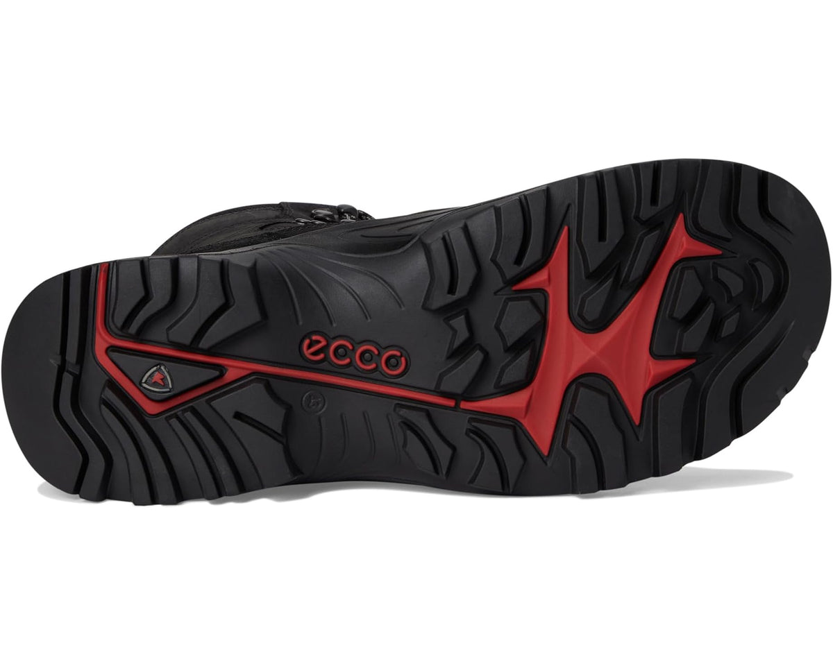 Men's ECCO Sport Offroad Waterproof High Lace-Up Hiking Boots Black Nubuck/Black Oil Nubuck