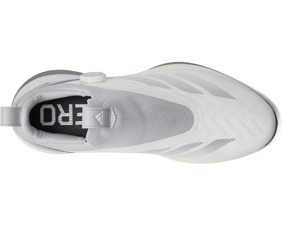 Men's adidas Golf Adizero ZG BOA Spikeless Golf Shoes Footwear White/Silver Metallic/Light Solid Grey