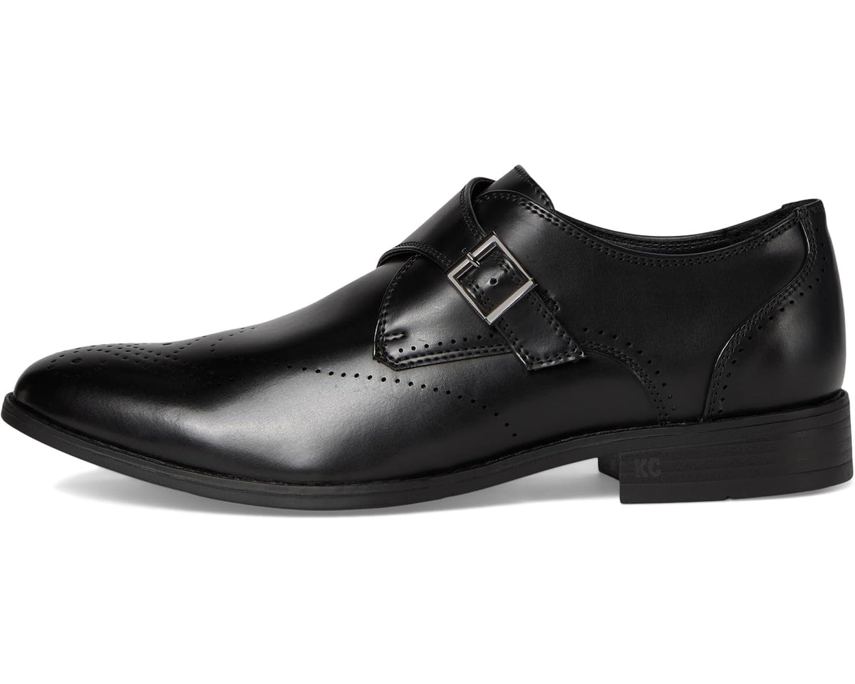 Men's Kenneth Cole Cheer Single Monk Strap Black Leather