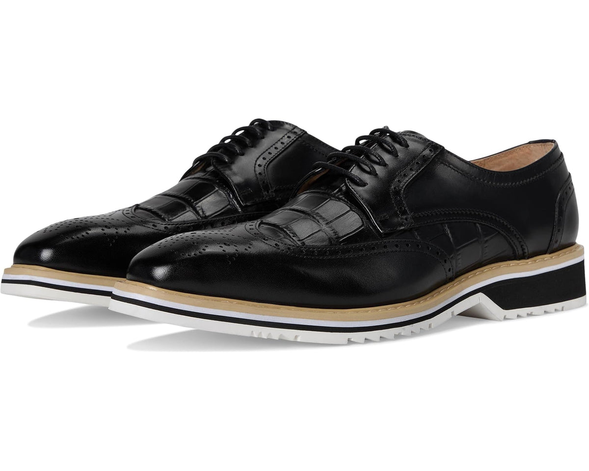 Men's Stacy Adams Beaumont Wing Tip Lace-Up Black