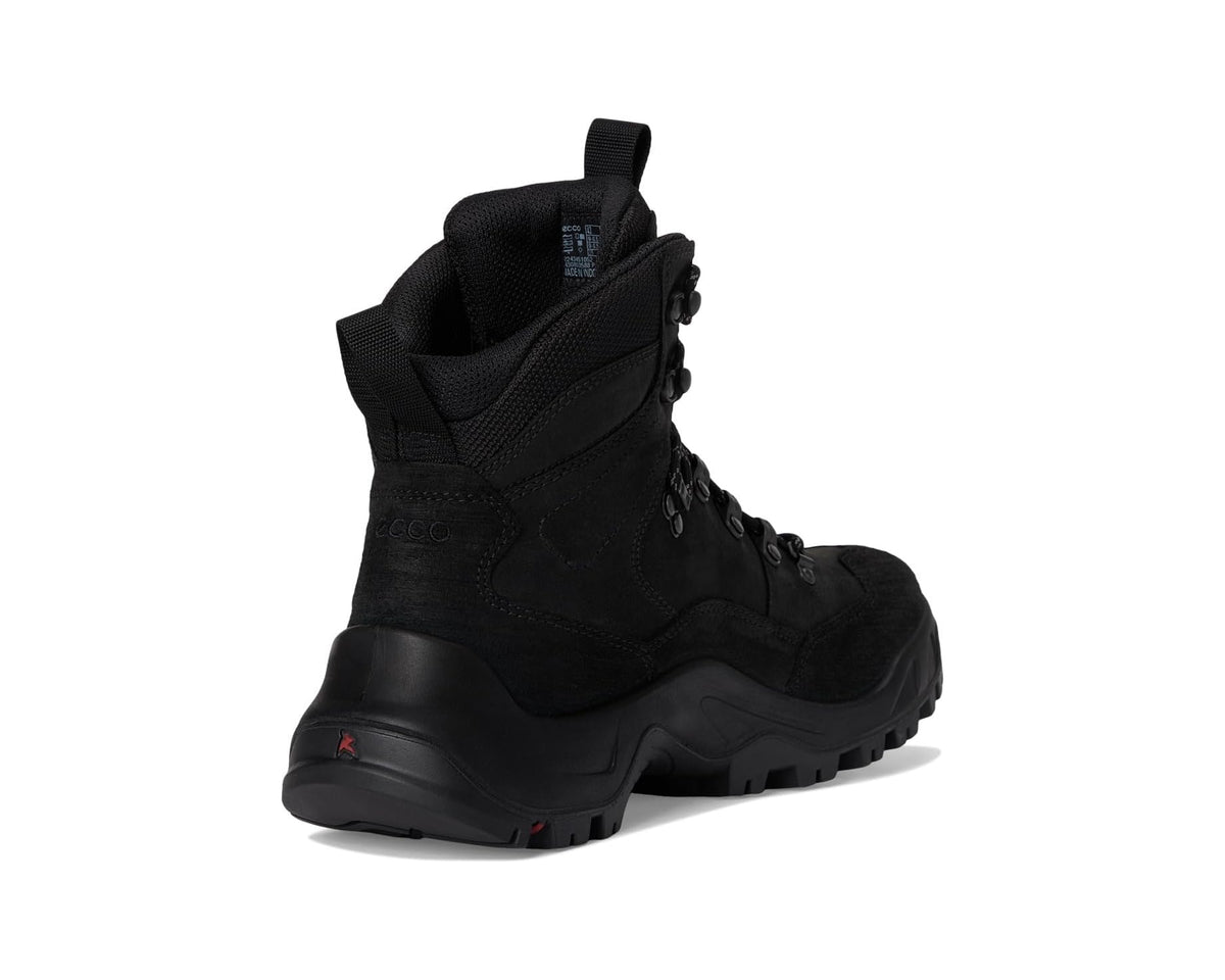 Men's ECCO Sport Offroad Waterproof High Lace-Up Hiking Boots Black Nubuck/Black Oil Nubuck