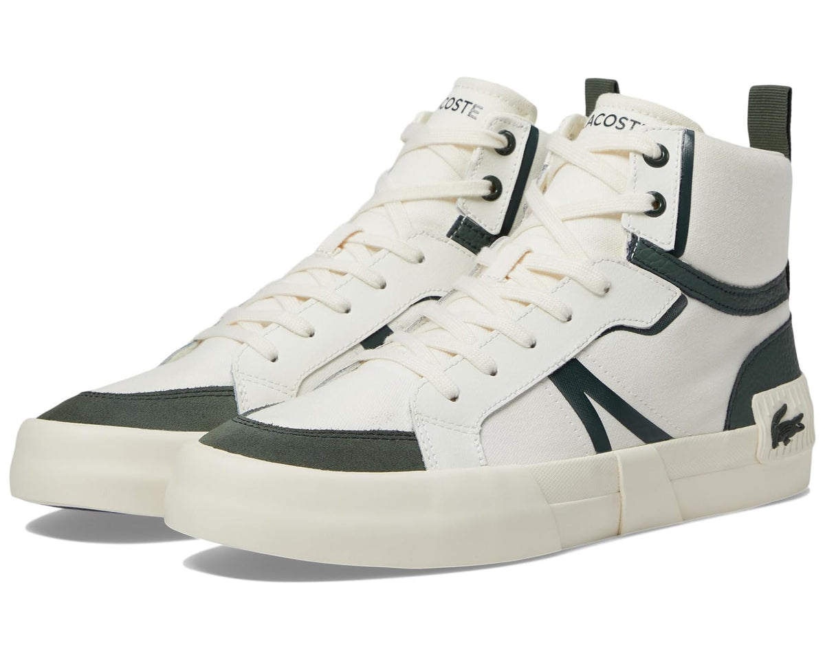 Men's Lacoste L004 Mid Sneakers Off-White/Dark Green
