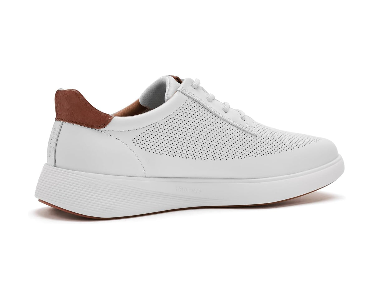 Men's Johnston & Murphy Ackerson Perfed Plain Toe White Full Grain