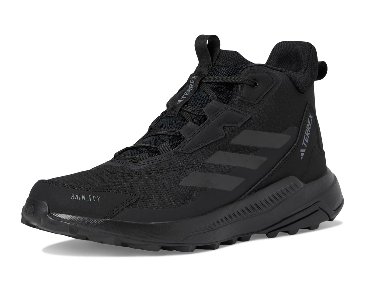 Men's adidas Outdoor Terrex Anylander Mid RAIN.RDY Hiking Shoes Black/Black/Grey