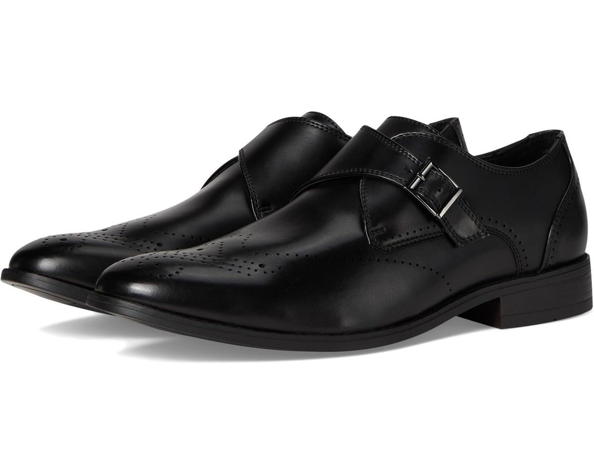 Men's Kenneth Cole Cheer Single Monk Strap Black Leather