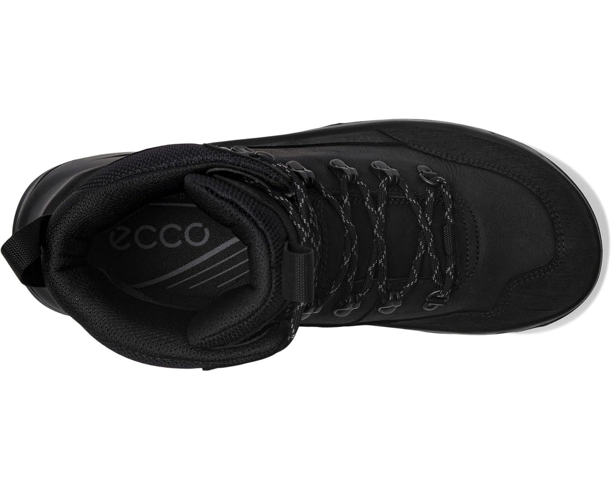 Men's ECCO Sport Offroad Waterproof High Lace-Up Hiking Boots Black Nubuck/Black Oil Nubuck