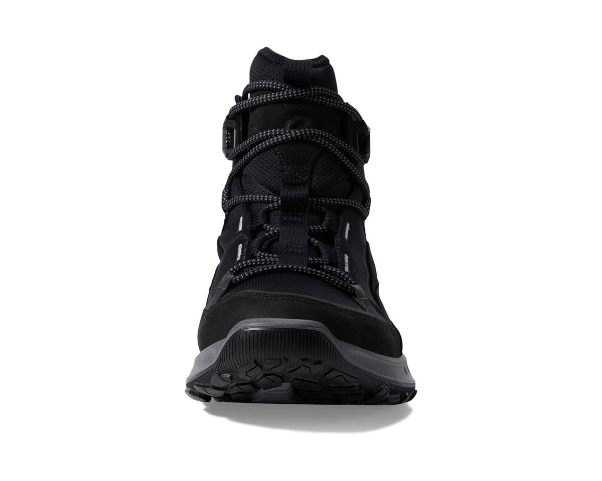 Men's ECCO Sport Ultra Terrain Waterproof Mid Hiking Boot Black/Black/Black