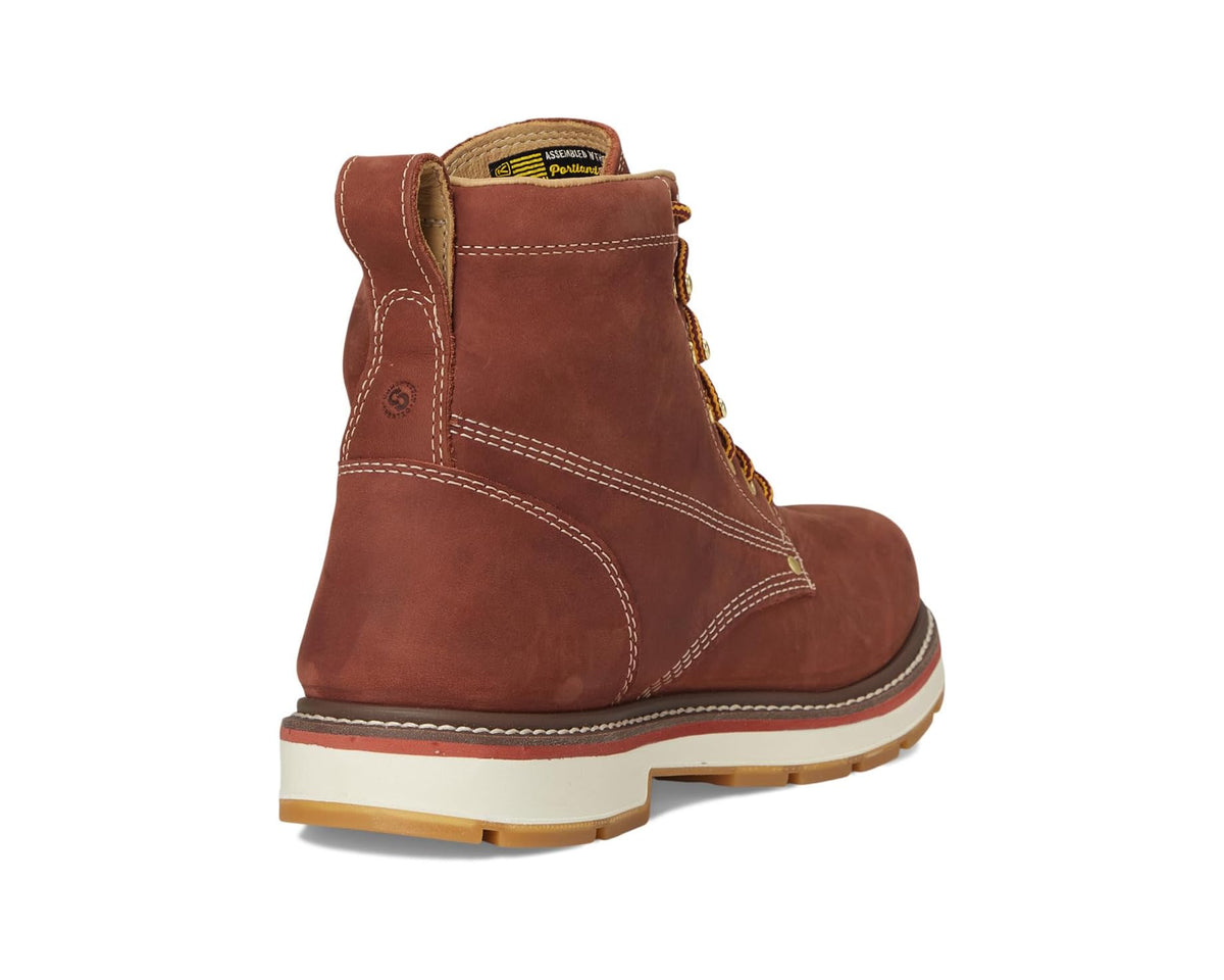 Men's KEEN Utility Liberty 6 Waterproof 90? Heel Boots (Soft Toe) Bombay Brown/Gum