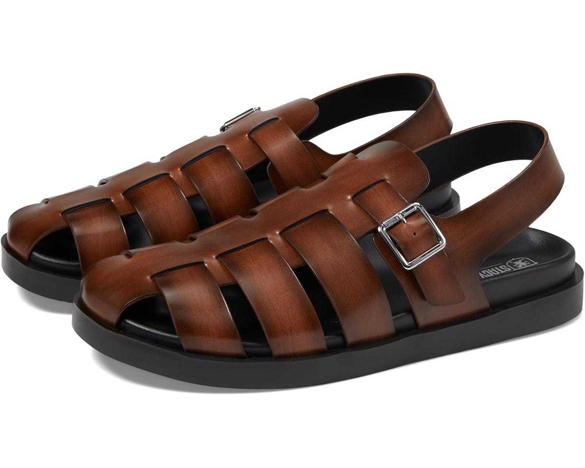 Men's Stacy Adams Montego Slingback Buckle Sandal Cognac