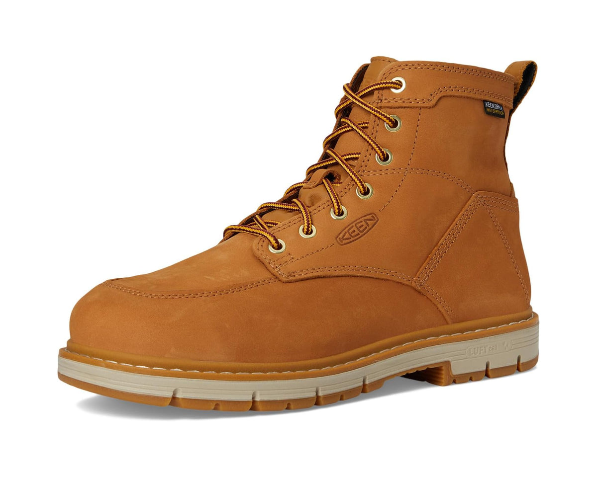 Men's KEEN Utility San Jose 6·Alloy Toe Waterproof 90 Degree Heel Bistre/Gum