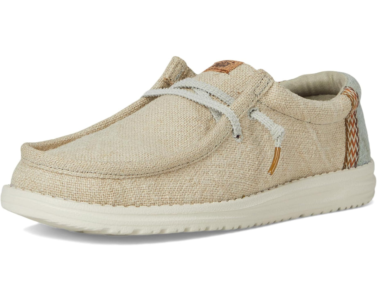 Men's Hey Dude Wally Jute Stone Grey/Iceberg Green