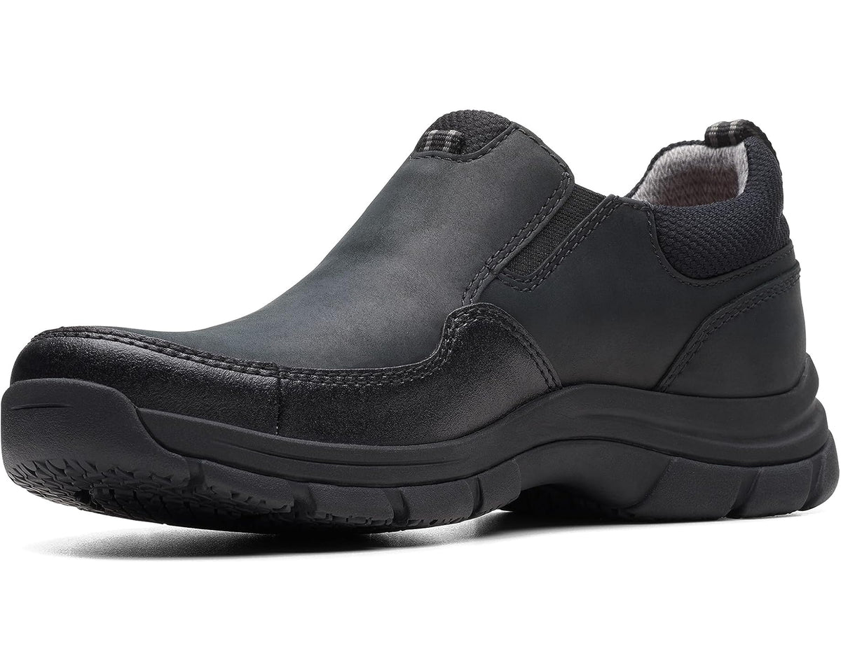 Men's Clarks Walpath Step Black Leather