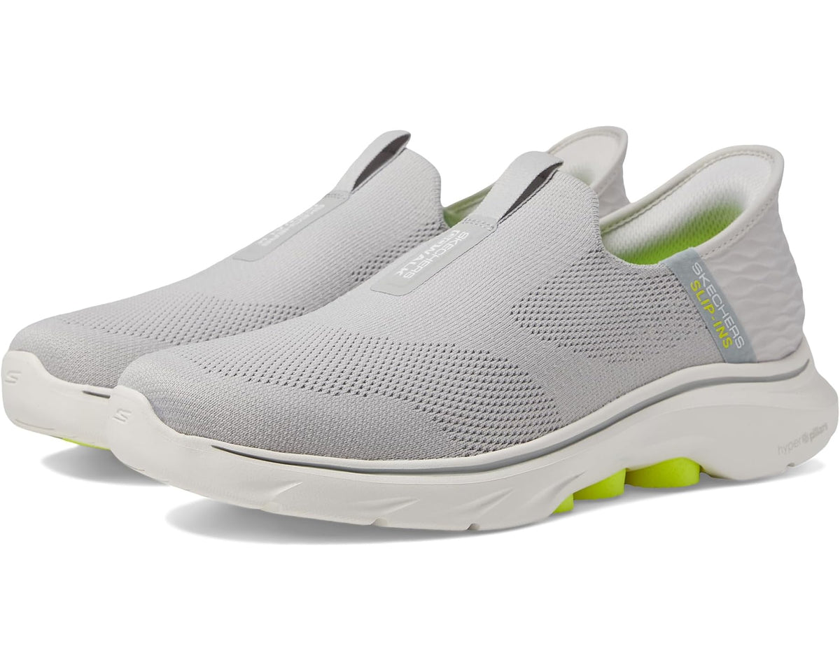 Men's SKECHERS Performance Go Walk 7 - Easy On 2 Hands Free Slip-Ins Grey/Yellow