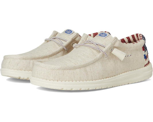 Unisex Hey Dude Wally Patriotic Off-White Patriotic
