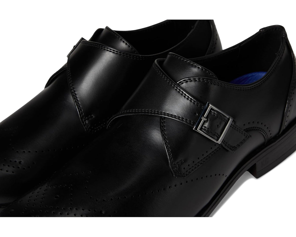 Men's Kenneth Cole Cheer Single Monk Strap Black Leather