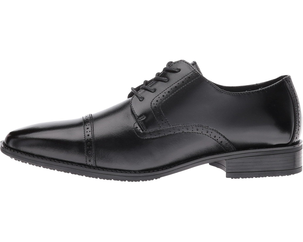 Men's Stacy Adams Abbott Slip Resistant Cap Toe Oxford Black