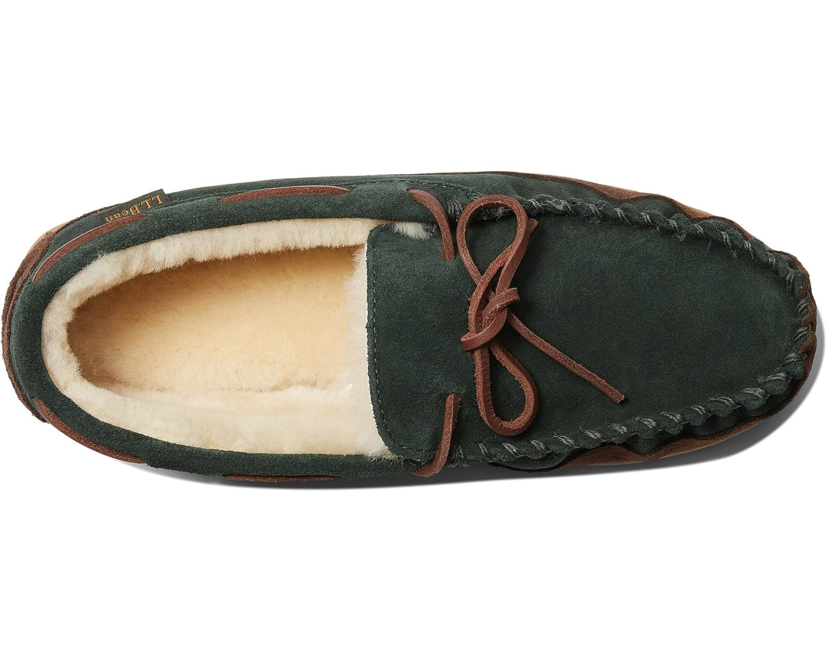 Men's L.L.Bean Wicked Good Moccasins Black Spruce/Chocolate