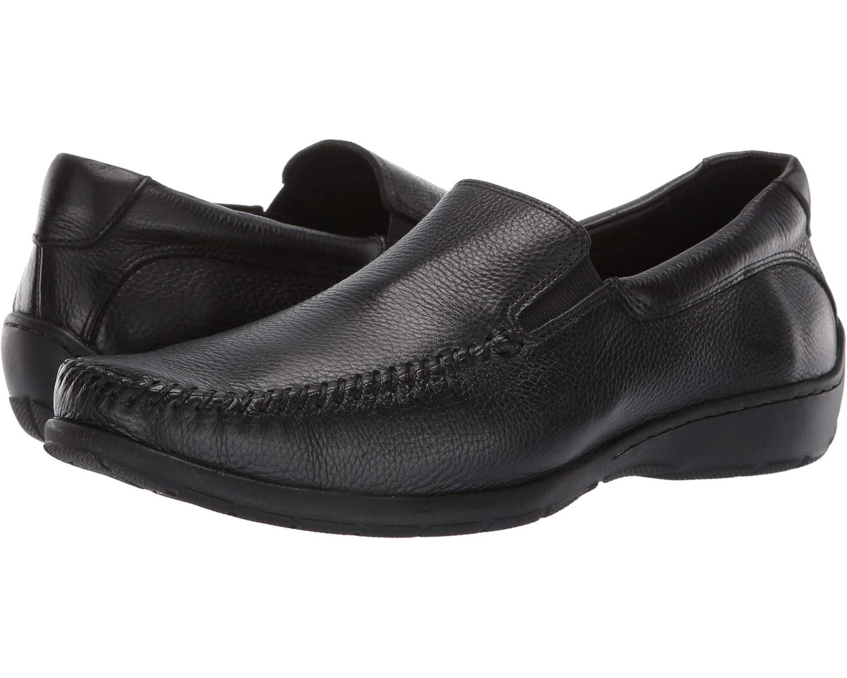 Men's Johnston & Murphy Crawford Venetian Black Tumbled Full Grain