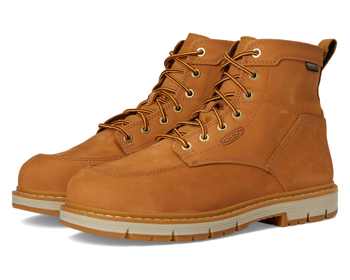 Men's KEEN Utility San Jose 6·Alloy Toe Waterproof 90 Degree Heel Bistre/Gum