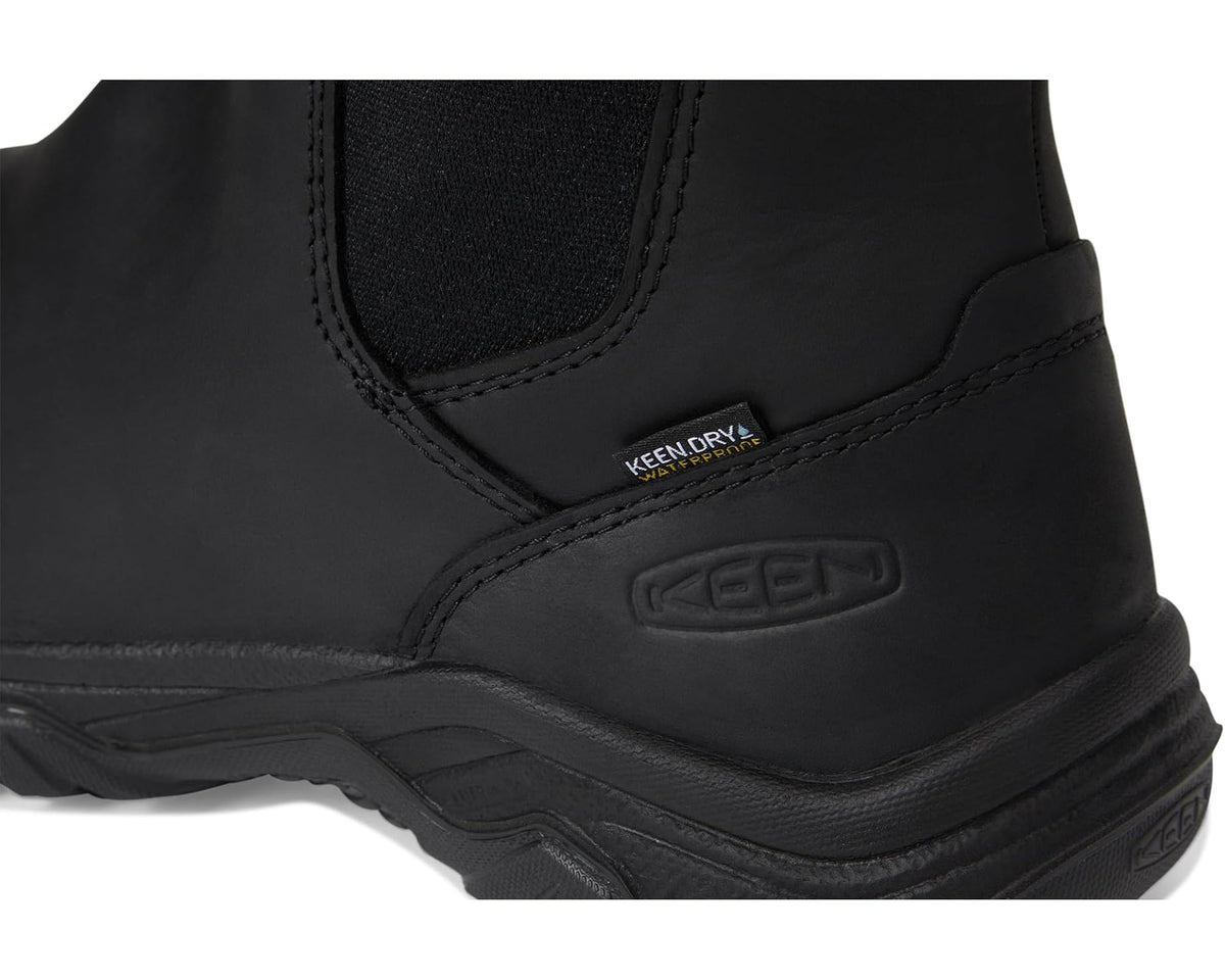 Men's KEEN Anchorage 4 Waterproof Pull-On Durable Insulated Black/Black