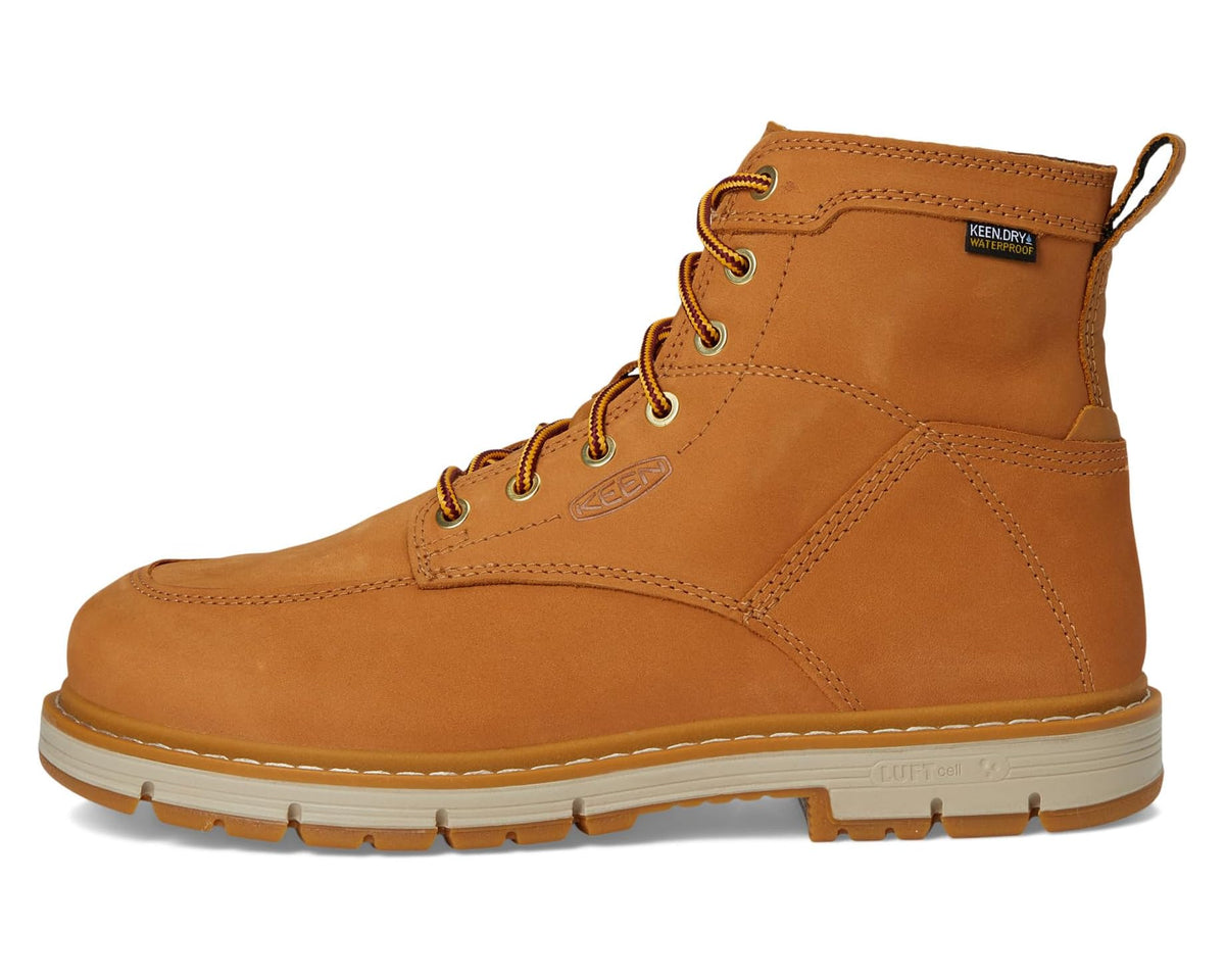 Men's KEEN Utility San Jose 6·Alloy Toe Waterproof 90 Degree Heel Bistre/Gum