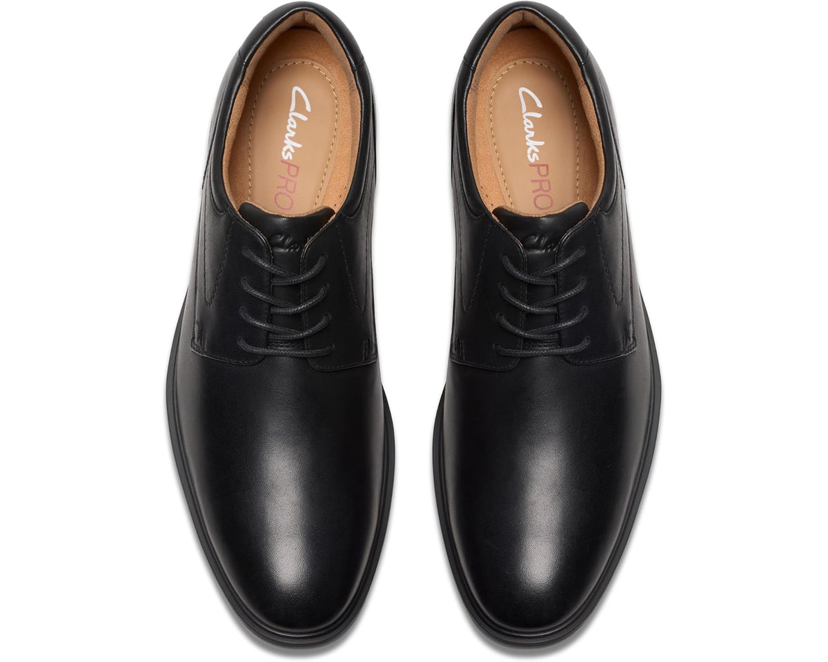 Men's Clarks Eldredge Plain Black Leather