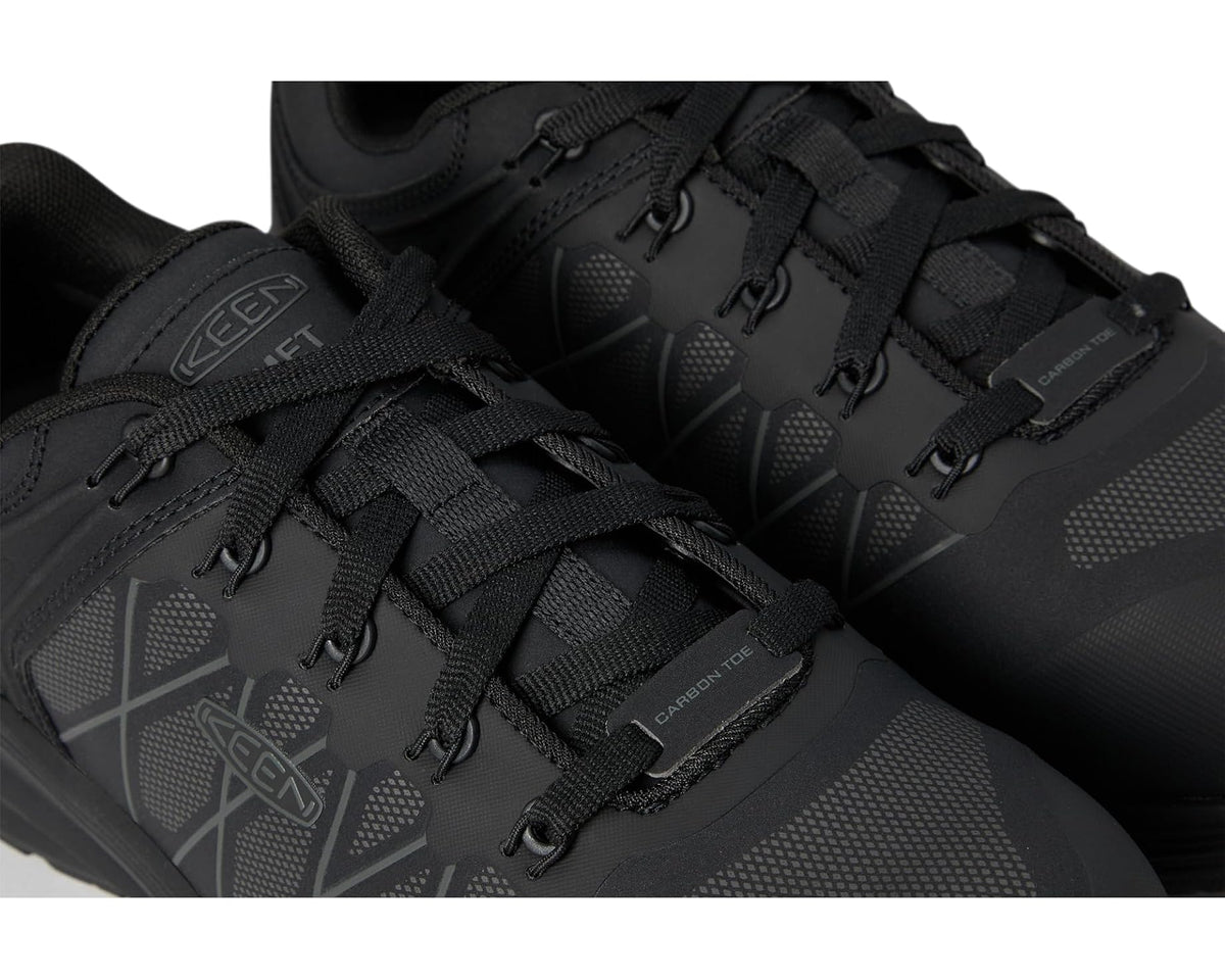 Men's KEEN Utility Vista Energy XT Work Sneaker Internal Met Guard (Carbon Toe) Black/Magnet