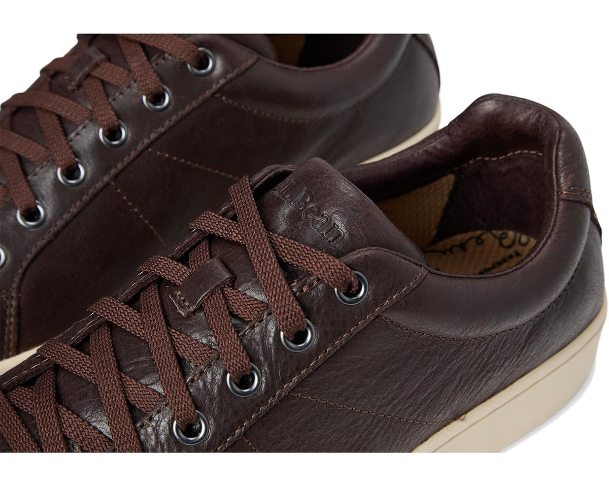 Men's L.L.Bean Eco Bay Sneaker Leather Dark Brown