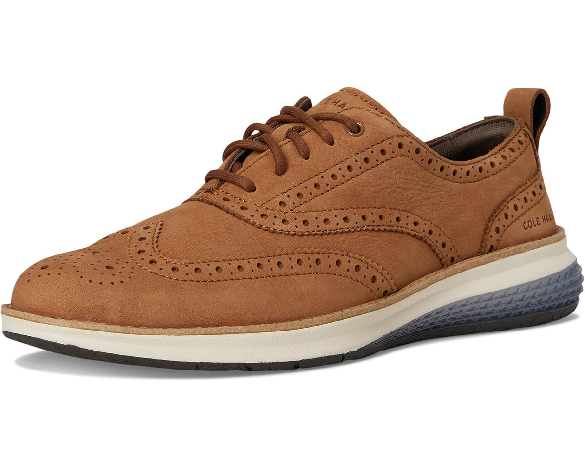 Men's Cole Haan Og Energyweave Wingtip Oxfords Golden Toffee Nubuck/China Blue/Ivory