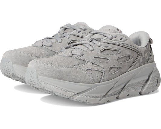 Unisex Hoka Clifton L Suede Limestone/Limestone