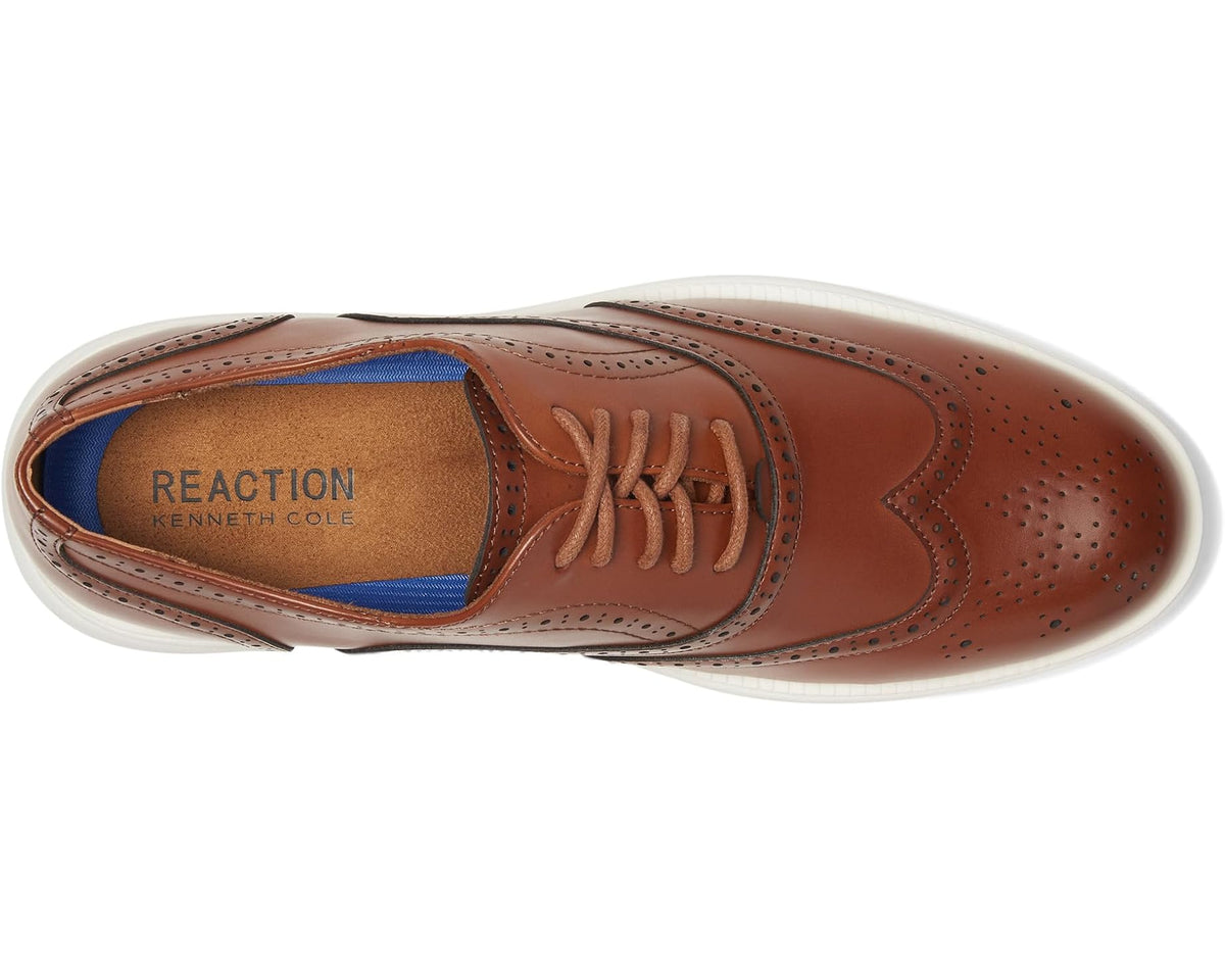 Men's Kenneth Cole Nio Wing Lace Up Oxford Medium Brown Leather