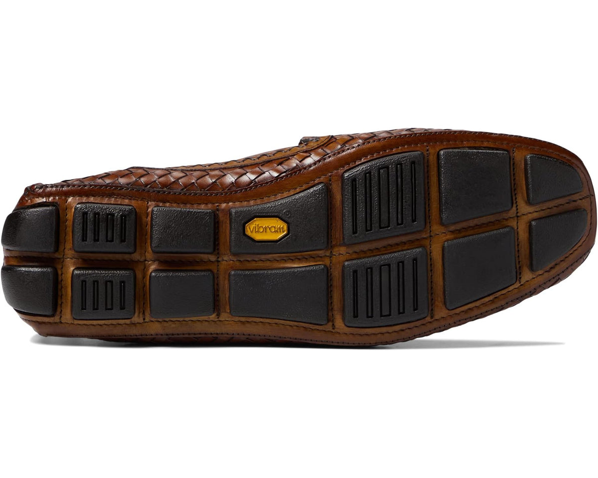 Men's Johnston & Murphy Collection Dayton Woven Penny Brown Italian Calfskin