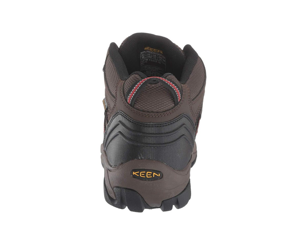 Men's KEEN Utility Lansing Mid Waterproof Steel Toe Cascade Brown/Brindle